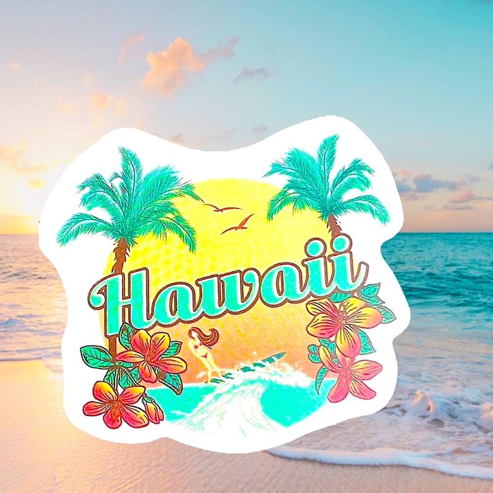 Hawaii Aloha State Ohana Shaka Travel 808 Samoan Love Deco Single Sticker